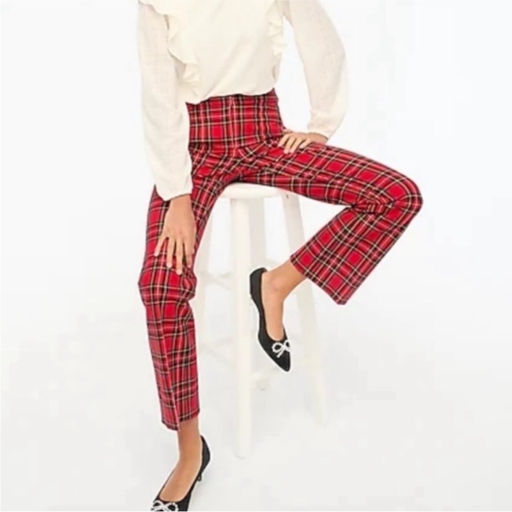 J. Crew Red Plaid Kelsey Pants